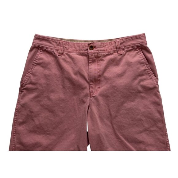 Izod Saltwater Mens Pink Chino Shorts 34W 10.5" Inseam Cotton Blend Casual - Picture 2 of 6